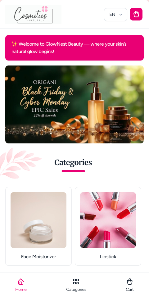 Cosmetics theme preview