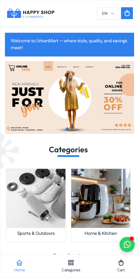 E-Commerce theme preview