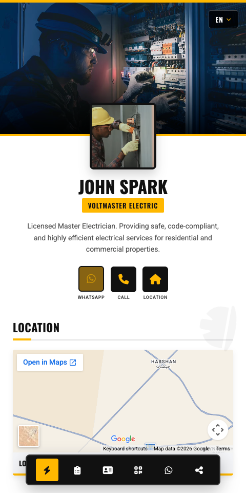 Electrician theme preview