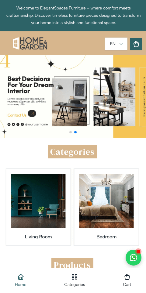 Furniture theme preview