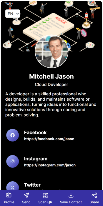 Modern Indigo Dark theme preview