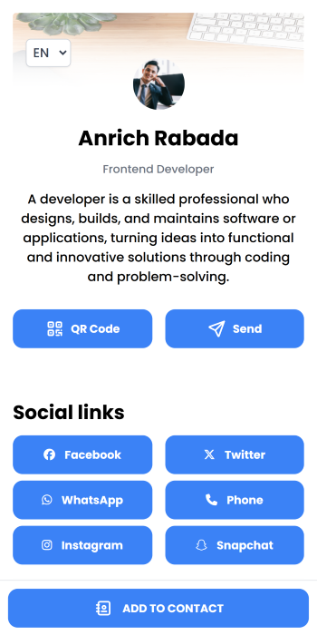 Personal Blue theme preview